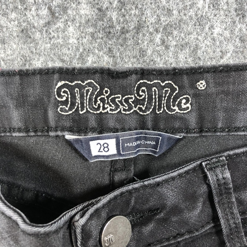 Miss Me Ashley Jeggings‎ Womens 28 Black Low Rise Skinny Stretch Denim Jeans - Picture 6 of 16